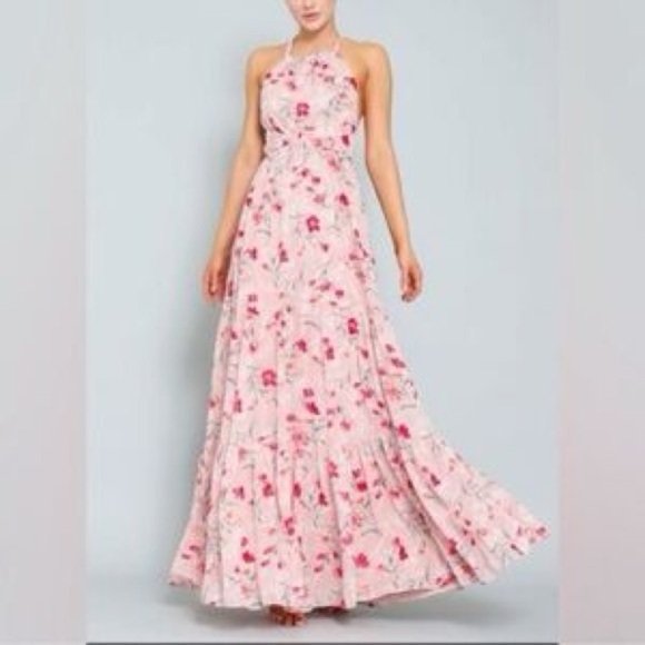 Aakaa Pink Floral Maxi Dress - Picture 11 of 11
